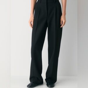 Aritzia Wilfred Black Wide Leg Effortless Pants